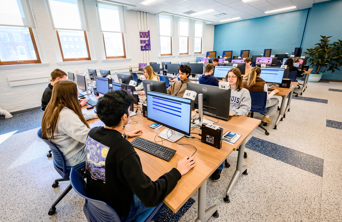 Students in a computer lab.